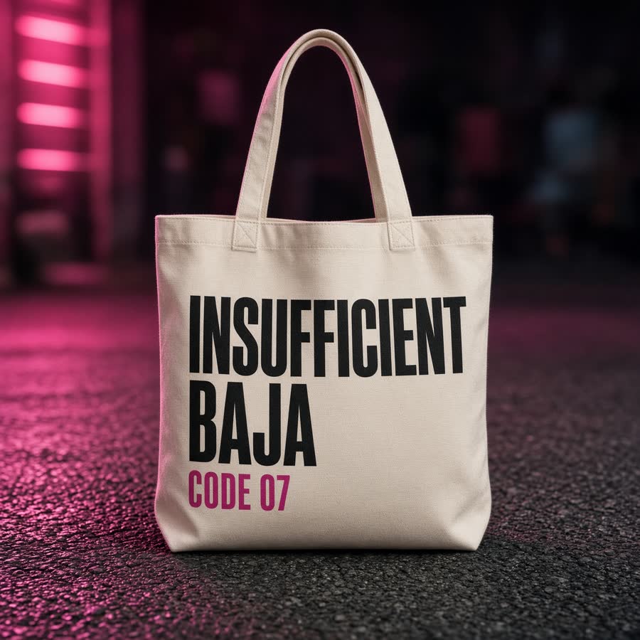 Cream tote printed Insufficient Baja